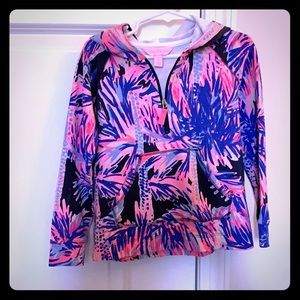 Girls Lilly Pulitzer half zip hoodie